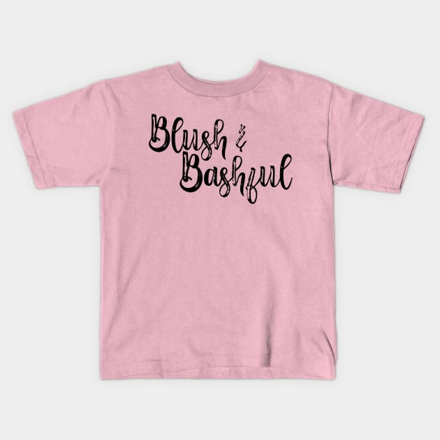 Blush & Bashful Kids T-Shirt by BeckyFromKaty